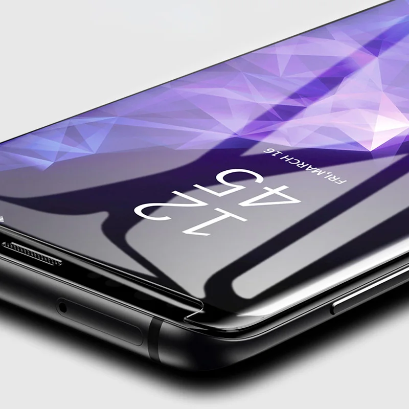 УФ закаленное стекло на самсунг S8 Стекло для samsung S9 плюс S10e S10 S7 жидкий клей Экран