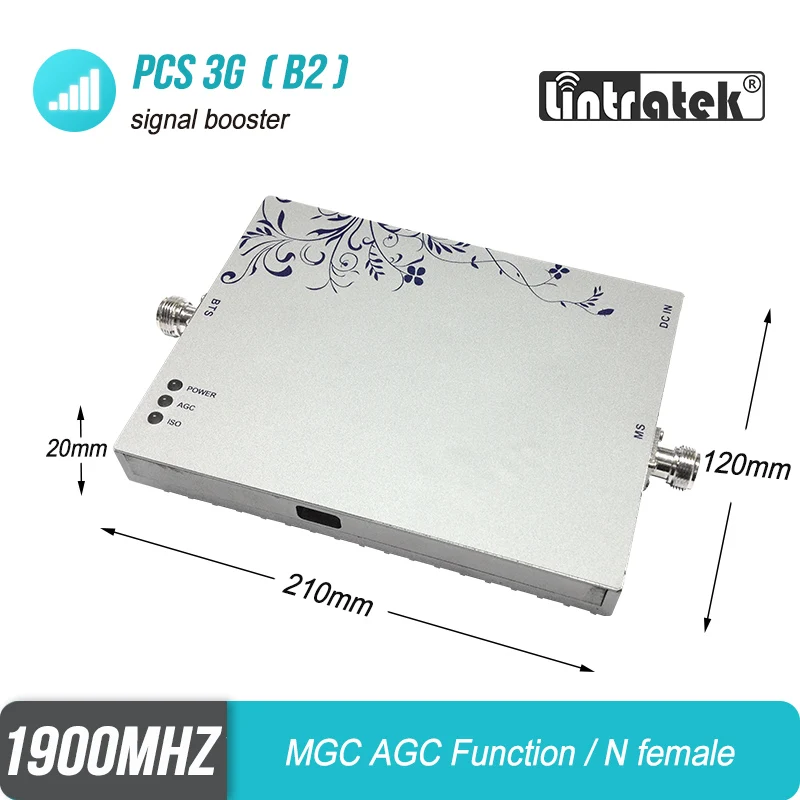 Lintratek функциональный MGC/ALC/ISO PCS 1900mhz усилитель сигнала GSM UMTS LTE 1900 Band 2 Booster 2G 3G 4G