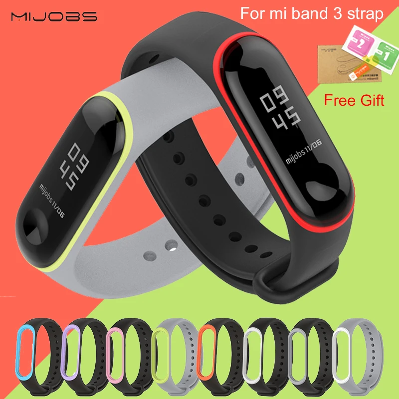 Ремешок для браслета Xiaomi Mi Band 3 цветной ремешок сменный силиконовый смарт браслет