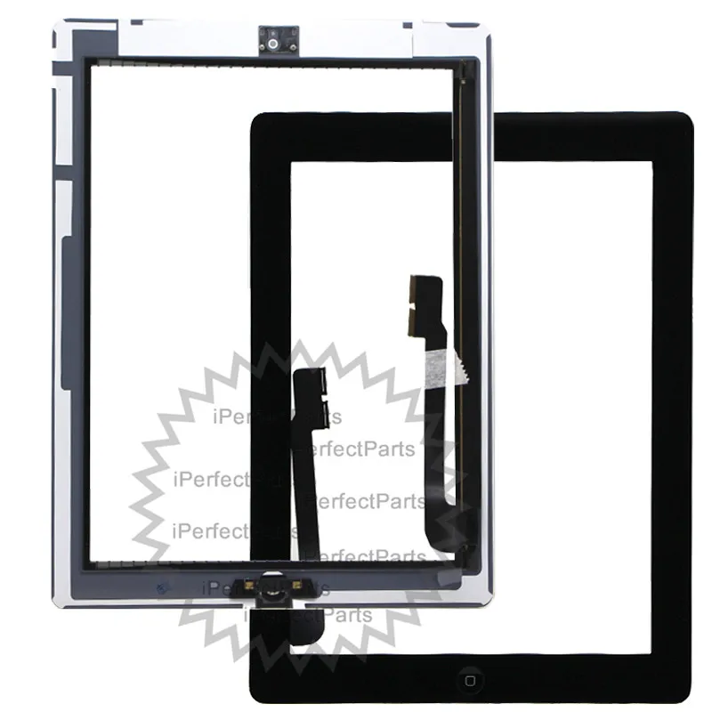 Tablet Touch Screen For ipad3 A1416 A1430 A1403 Glass Panel Professional Repair Kit iPad 3 Touchscreen + Home Button Assembl | Мобильные