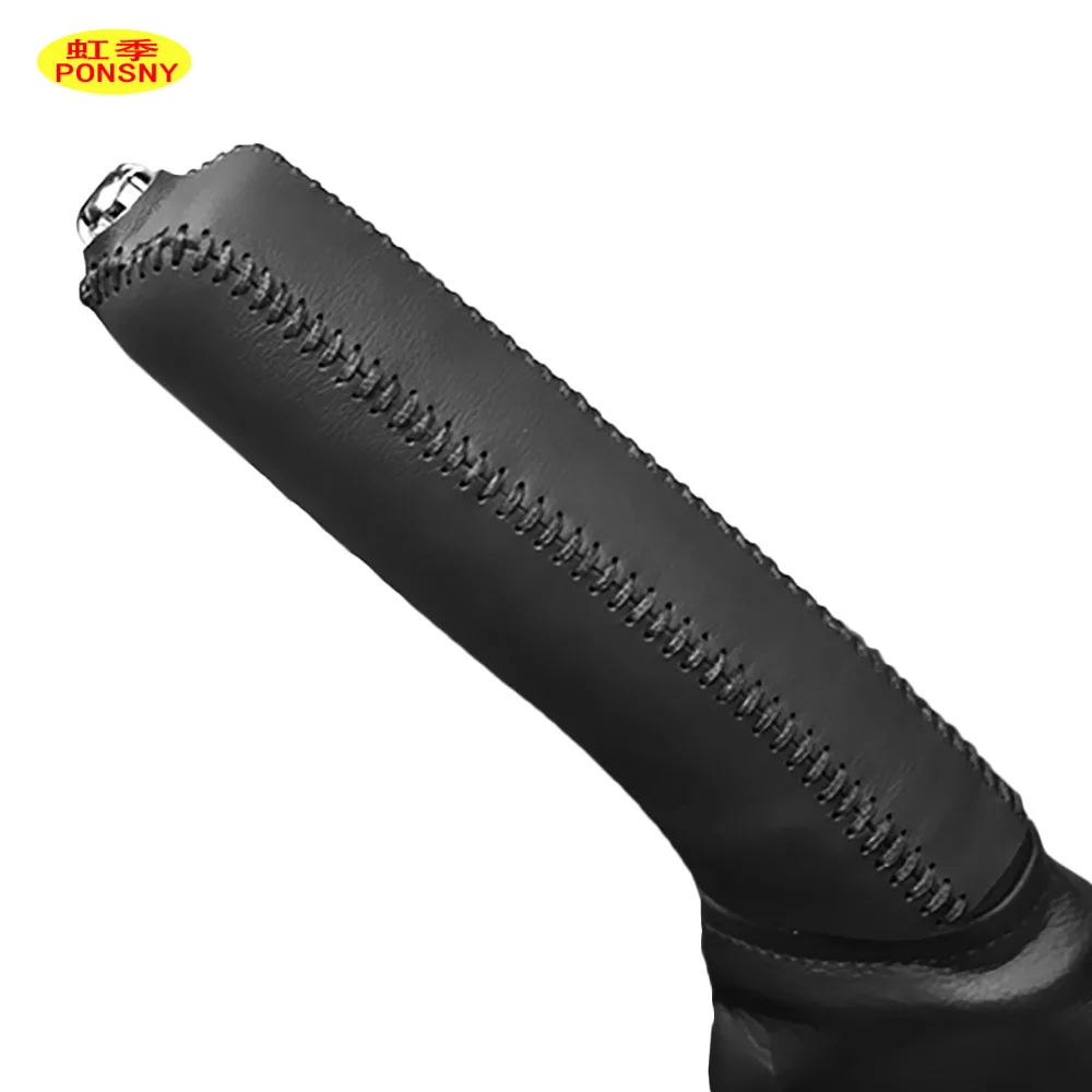 PONSNY чехлы из натуральной кожи для автомобиля Gear/Handbrake/рулевого управления чехол