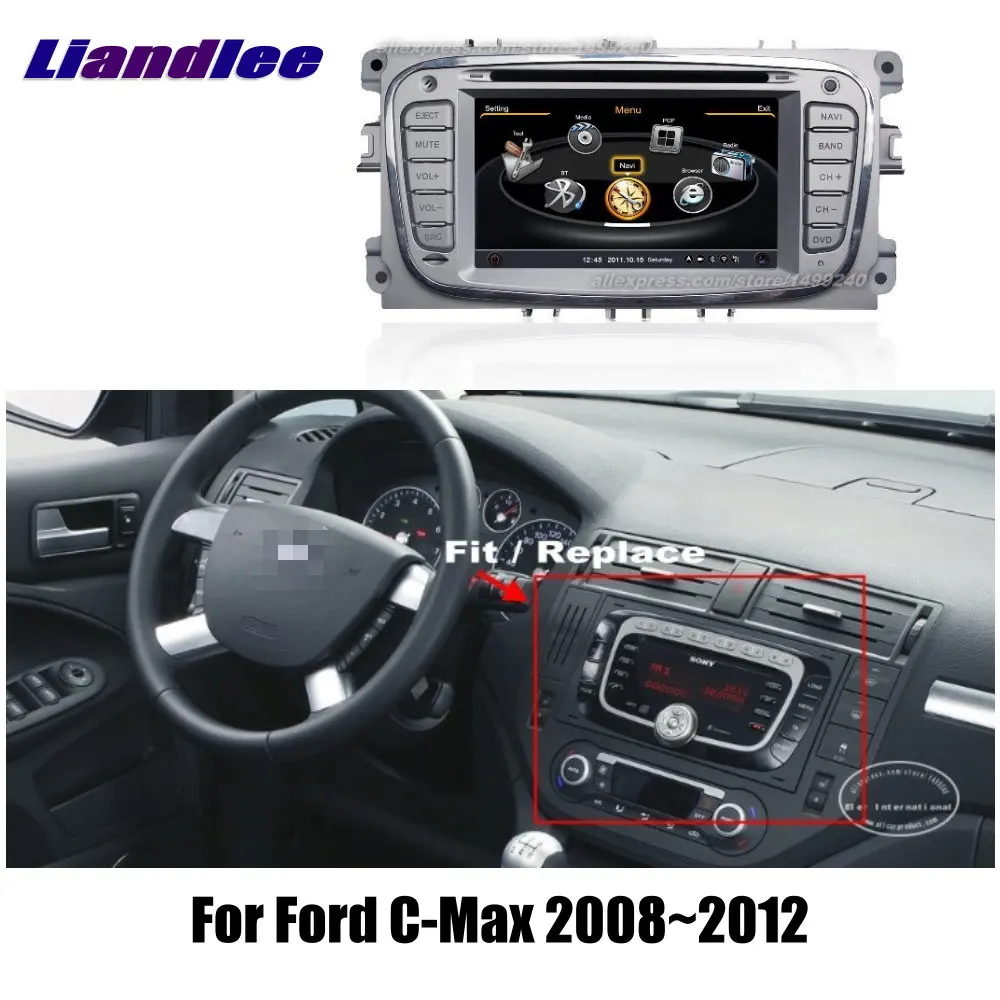 Goede Voor Ford C-Max 2008 ~ 2012-Auto GPS Navigatiesysteem + Radio TV DVD IPod BT 3G WIFI HD Screen Multimedia Systeem