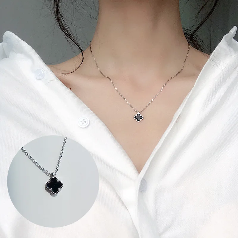 Pendant 7 Простой цветок сердце подвеска для девочек Женская мода Любовь Луна цепочка со звездами шеи ювелирные изделия подарок на день рождения леди Квадратный Круг Ожерелье - Окраска металла: Pendant 7