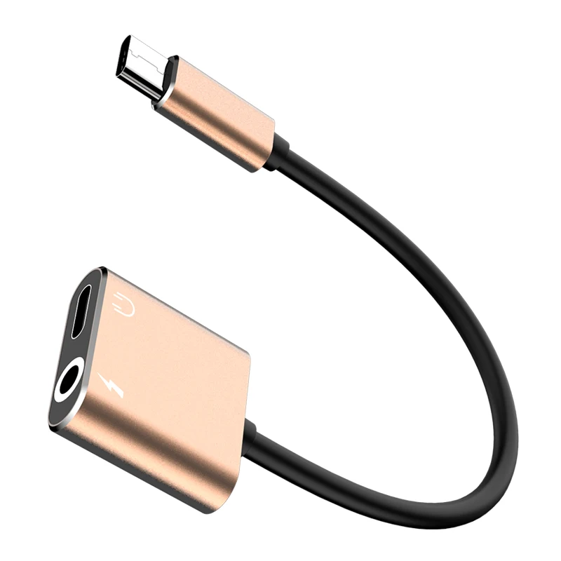 12cm Type C to Audio Charging Adapter Aluminum Alloy TypeC 3.5mm & USB Splitter | Мобильные телефоны и аксессуары