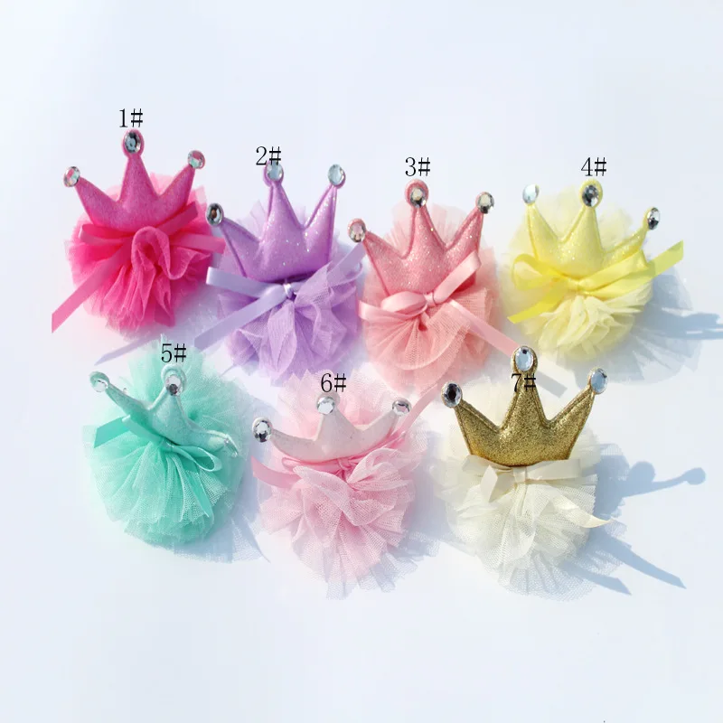 

Wholesale Pet dog puppy princess Crown hair bows grooming decoration Pet hair Cap clips hairpin teddy exquisite hair 30pcs