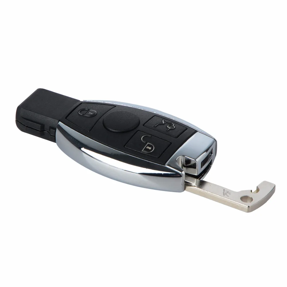 3 Botones remoto Llaves para coches Conchas reemplazo clave Mercedes Benz Ano 2000 + NEC y BGA control 433 MHz|Ключ от авто| |