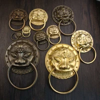 vintage brass handle chinese lion head furniture door pull handlecabinet drawer knobs and handleseuropean hardware1pc