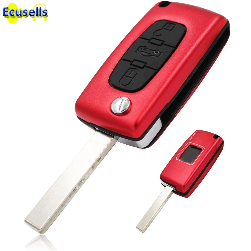 Складной чехол брелок для PEUGEOT 2016 207 307 407 с 3 кнопками|buttons buttons|buttons 3button remote |