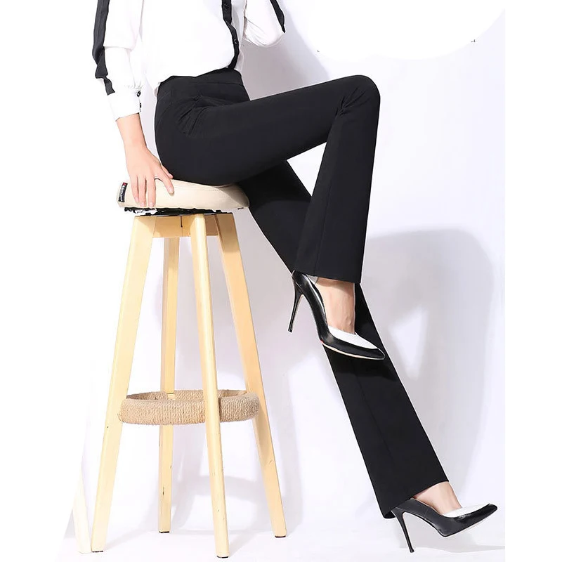 Брюки женские с высокой талией большие размеры 4XL | Женская одежда