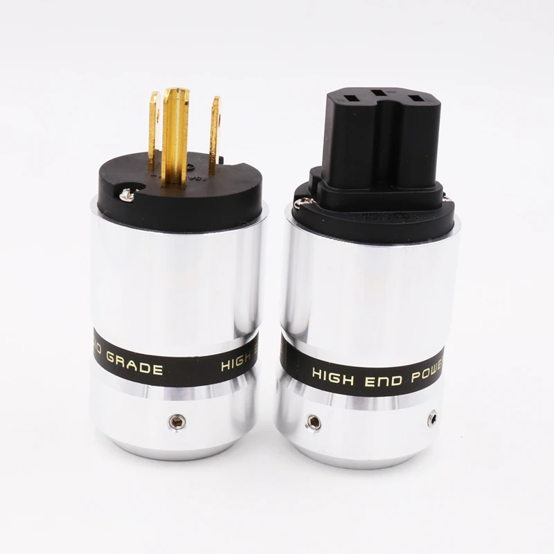 

X OEM Hifi audio gold plated US AC power plug extension adapter