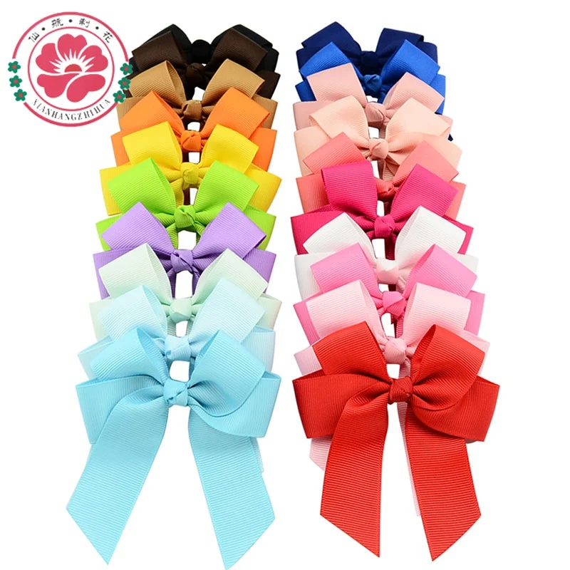 

40pcs/lot High Quality Grosgrain Ribbon Bows With Clip Boutique Bow Girl Pinwheel Bow For Kids Hair Accessories 617