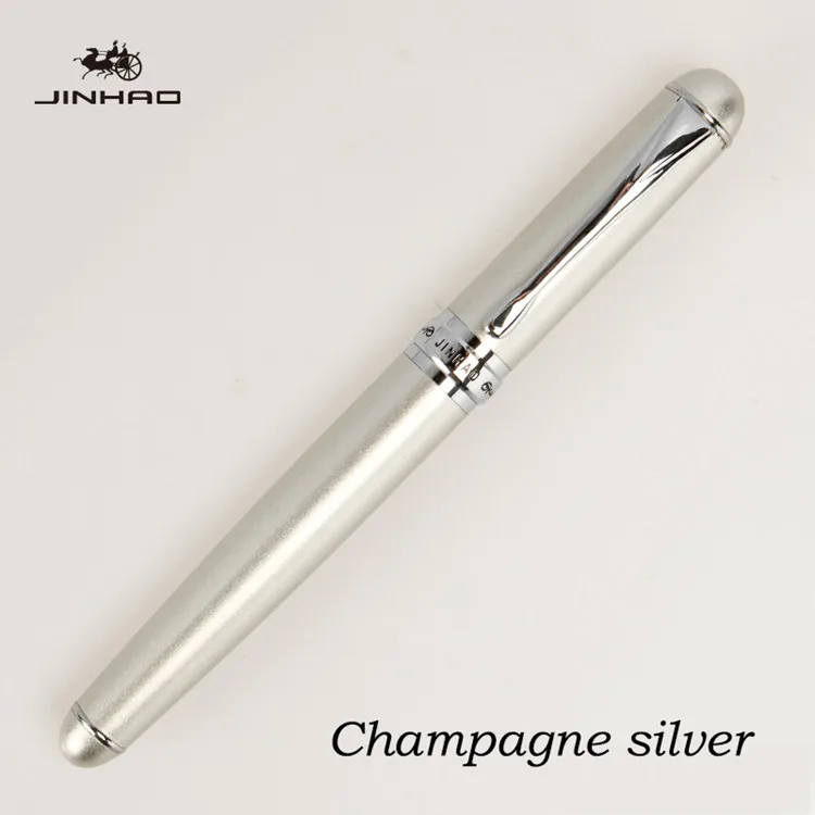 As shown Jinhao750 новая квадратная красная ледяная металлическая средняя перьевая офисная деловая ручка чернильная ручка Caligraphy ручка Подарочная ручка можно настроить логотип - Цвет: As shown