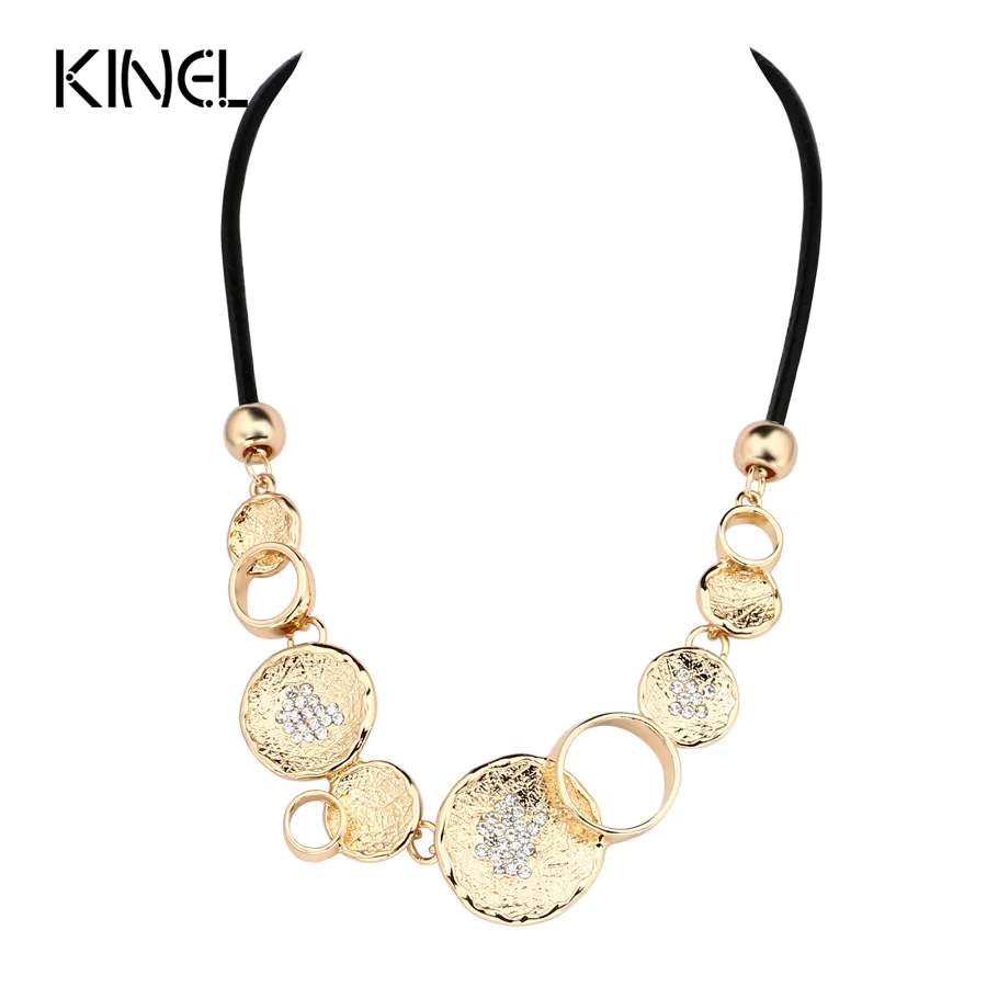 Винтажное ювелирное изделие Kinel с кристаллами большое длинное ожерелье для