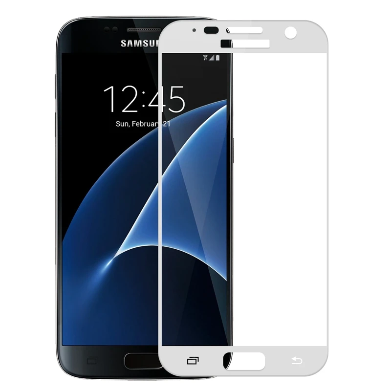 10 шт./партия полное покрытие закаленное стекло для samsung Galaxy S7 Защита экрана для samsung Galaxy S7 G930F защитная пленка