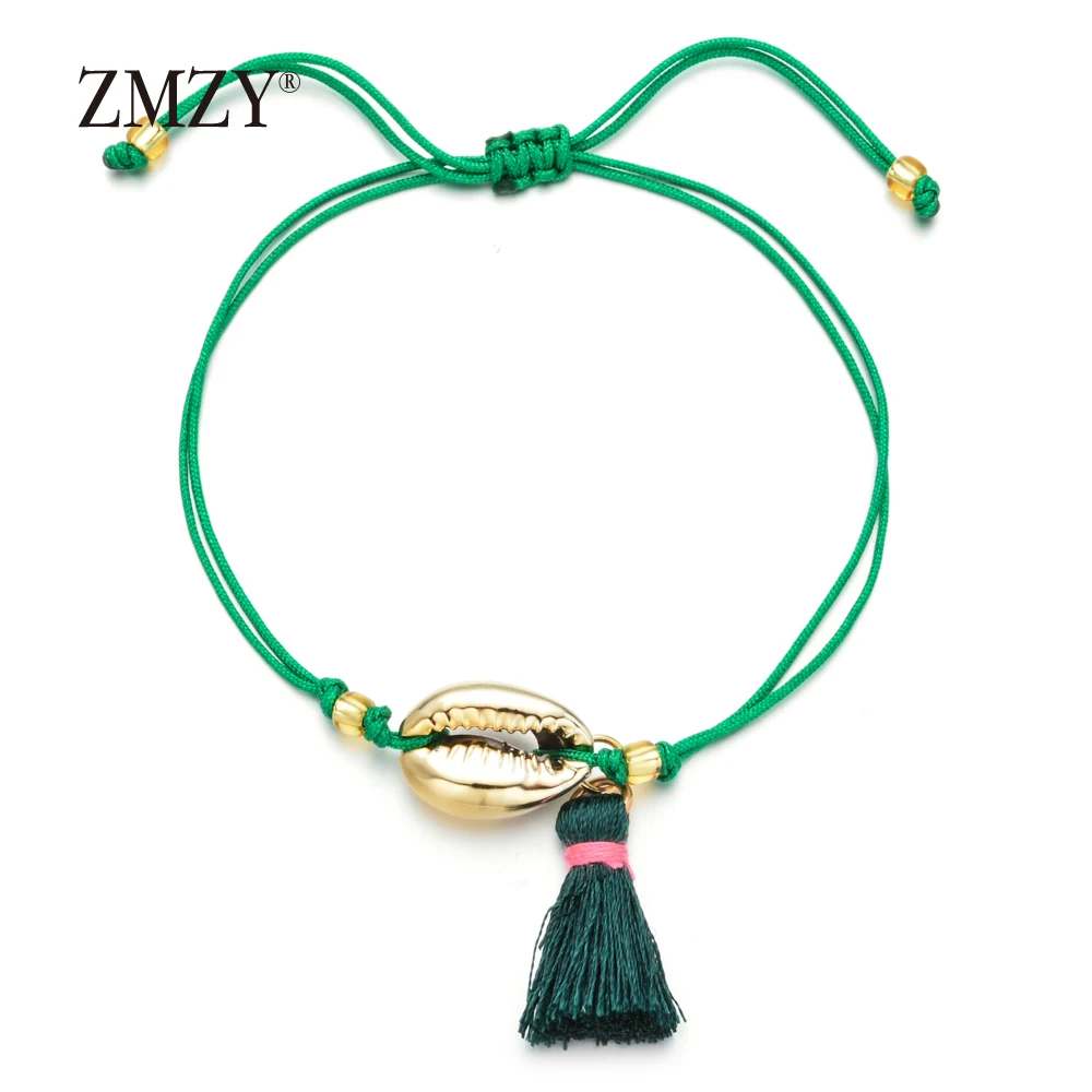 ZMZY новые браслеты из ракушек с кисточками для женщин Boho пляжные бусины браслет