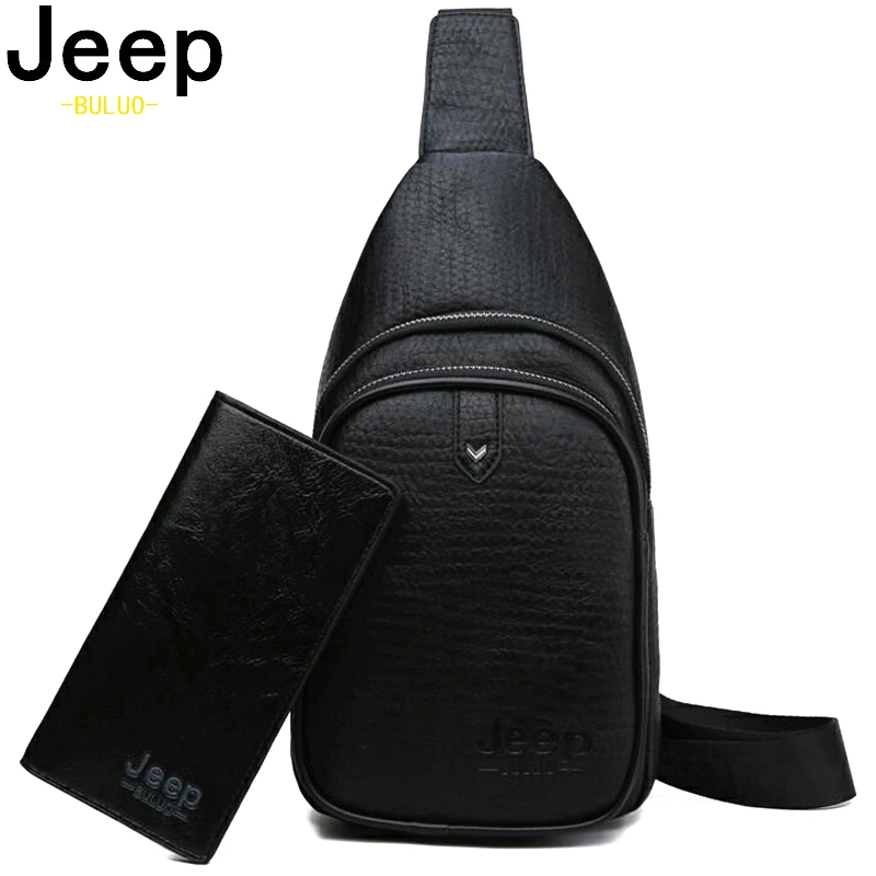 Мужская заплечная слинг-сумка jeep buluo, черная сумка, повседневная сумка, сумка для путешествий, брендовая однолямочная сумка, все сезоны