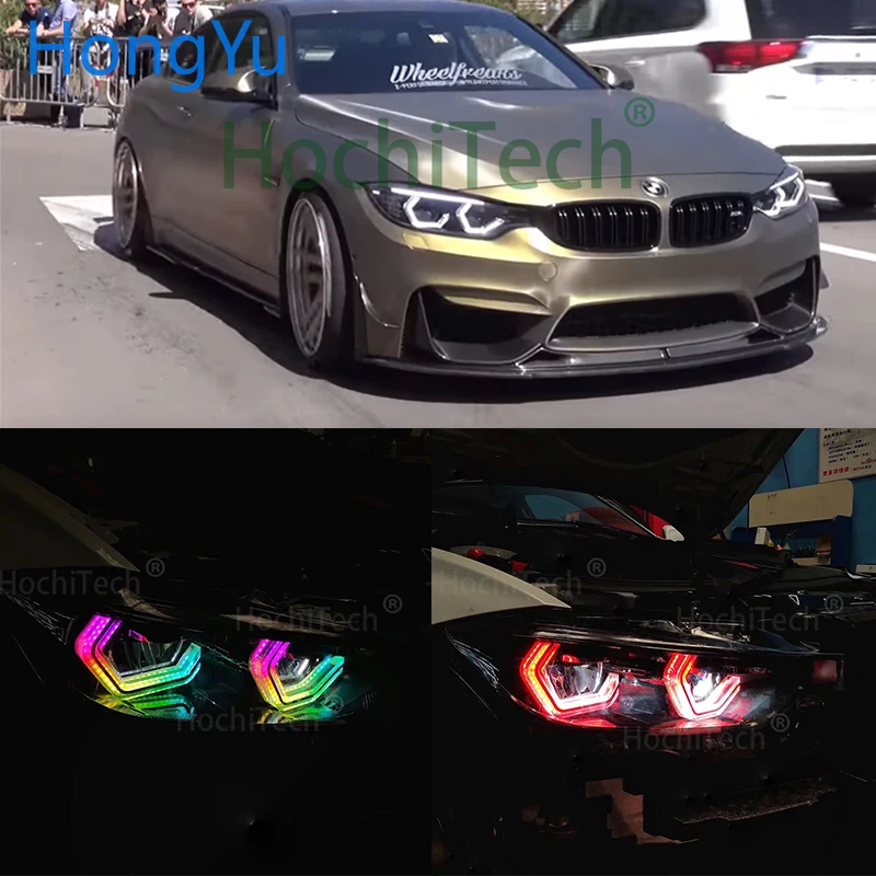 Для BMW 2012 UP M4 F80 F81 F82 F83 аксессуары RGBW многоцветный Знаковый стиль кристалл глаза
