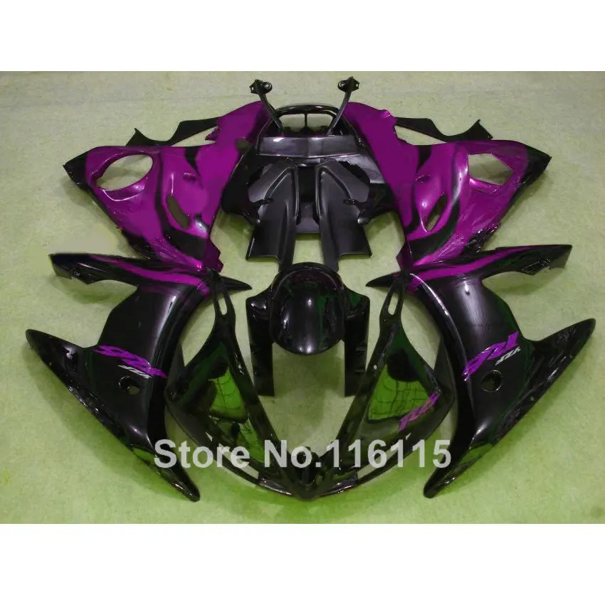 MOTOMARTS ABS Обтекатели набор для YAMAHA YZF R6 03 04 05 фиолетовый черный части 2003 2004 2005