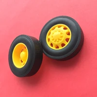 2pcs j239y 342mm model truck wheel front and back wheel separable hub and tire diy traffic tools parts