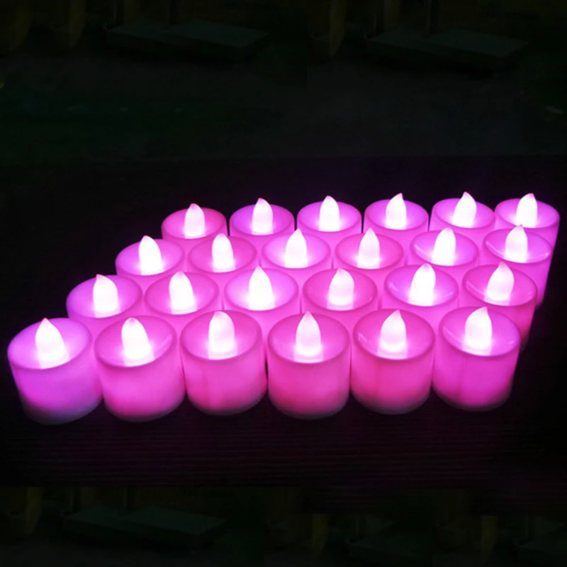 

4pcs Romantic Electronic Candle Lamp Proposal Led Flameless Candle LED Light Glow in the Dark Toys for Kids Birthday Decoration