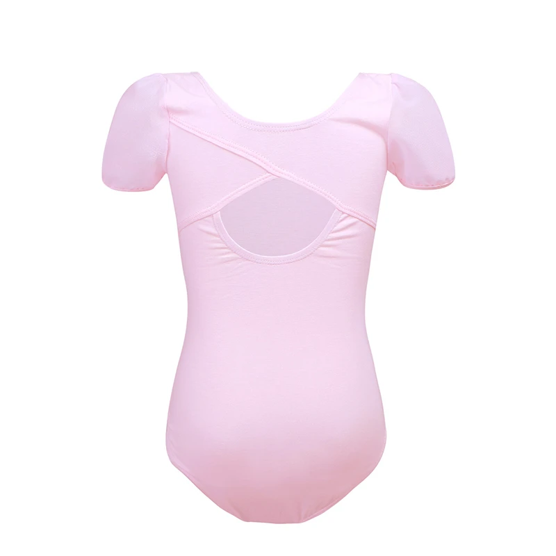 IIXPIN балетные трико боди для девочек короткий рукав вырез сзади балетный танец