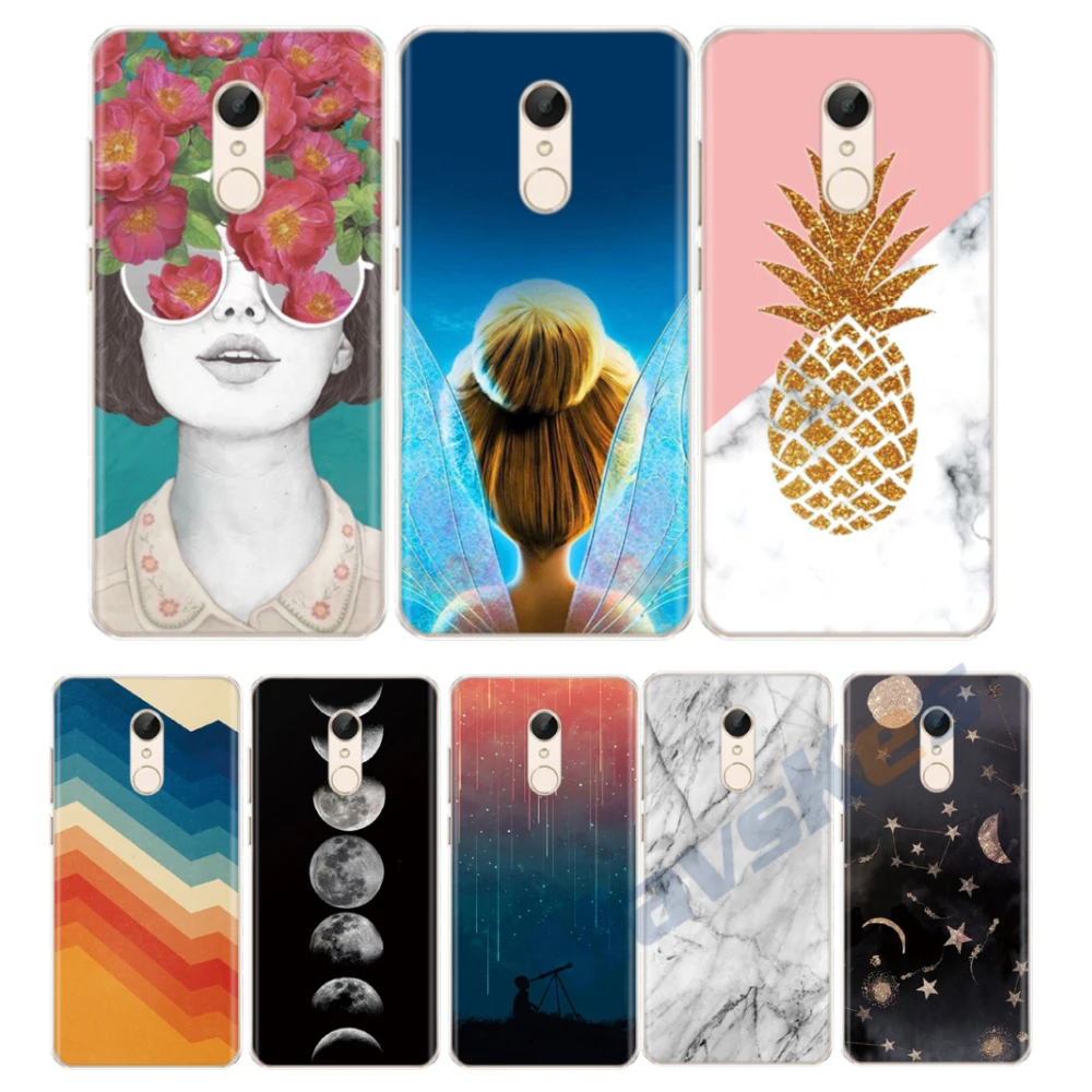 Силиконовый чехол для Xiaomi Redmi 5 7 дюйма милый с принтом чехлы телефонов Xiomi Plus 99 Redmi5