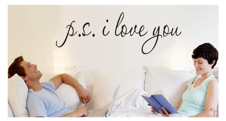 Настенная Наклейка PS I Love You 58*15 см украшение для дома известные и вдохновляющие