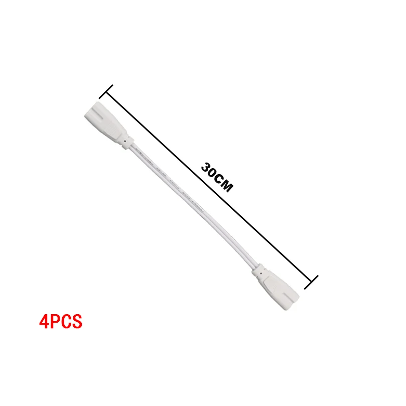 RAYWAY IEC320 C7 вилка стандарта США 2-образными пазами неполяризованные Мощность Шнур кабель 30 см/50 см/1 м растут светильник s волоконно оптический кабель для Светодиодный Grow светильник бар светильник ing трубки - Испускаемый цвет: 4 Pcs 30cm