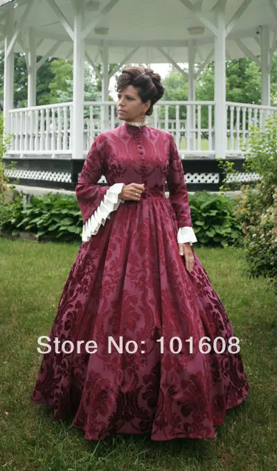 1860S Викторианский готический корсет/бальное платье в стиле Southern Belle для