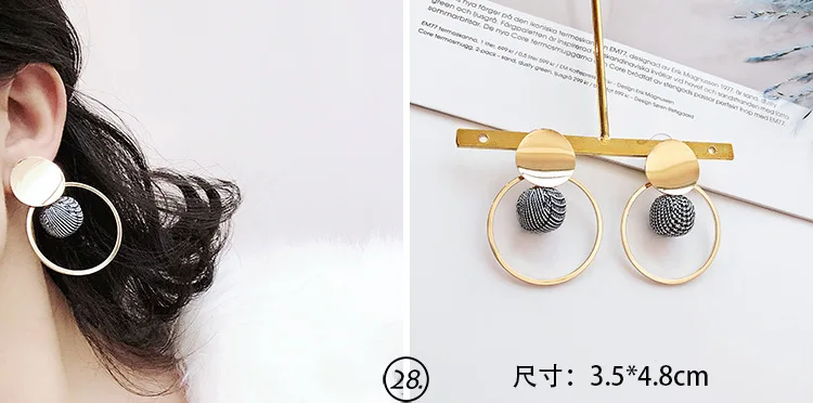 Корейские офисные Серьги OL для девушек, черные полосатые серьги-гвоздики в мелкую ломаную клетку с бантом, модные женские аксессуары, ювелирные изделия