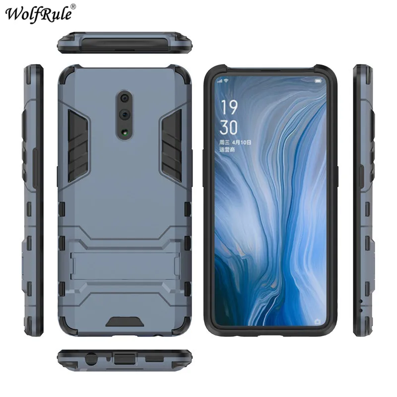 Чехол для OPPO Reno чехол WolfRule TPU и PC держатель подставка Бампер защитный задний