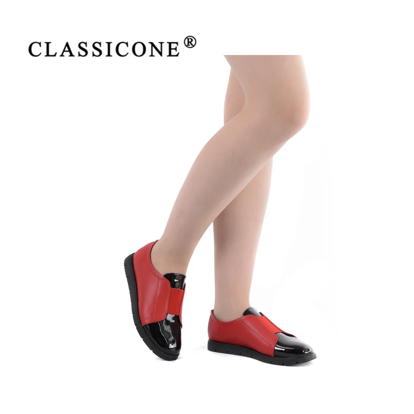 CLASSICONE 2018 новые туфли женская обувь весна осень ботинки слипоны мокасины