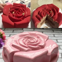 different color high quality rose shape silicone cake mould chocolate pudding mold kitchen diy cake baking pan cake tools ct179