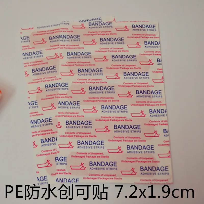 Bandage100PCs Водонепроницаемый дышащая милый мультфильм помощи гомеостатический самоклеющийся бинты аптечка первой помощи комплект для детей