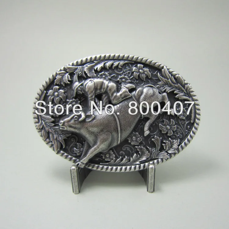Silver Plated Bull Rodeo Western Belt Buckle BUCKLE-WT044SL Brand New In Stock