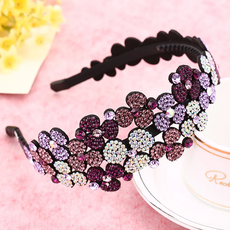 PJ. SDZM изысканный горный хрусталь ободки для волос женские цветок Кристалл