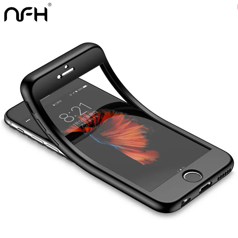 Силиконовый чехол с полной защитой 360 градусов для iPhone 7 8 Plus 6 6S XS MAX XR On 5S SE X из