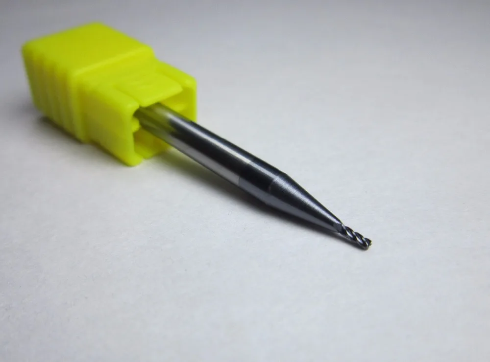 

freeshipping HRC55 1MM 4 flutes Tungsten Carbide End Mills milling cutter Flat CNC machine cutting tools for steel finishing