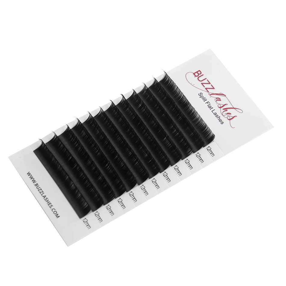 Buzz Lashes кашемировые плоские ресницы эллипса накладные матовые раздельные