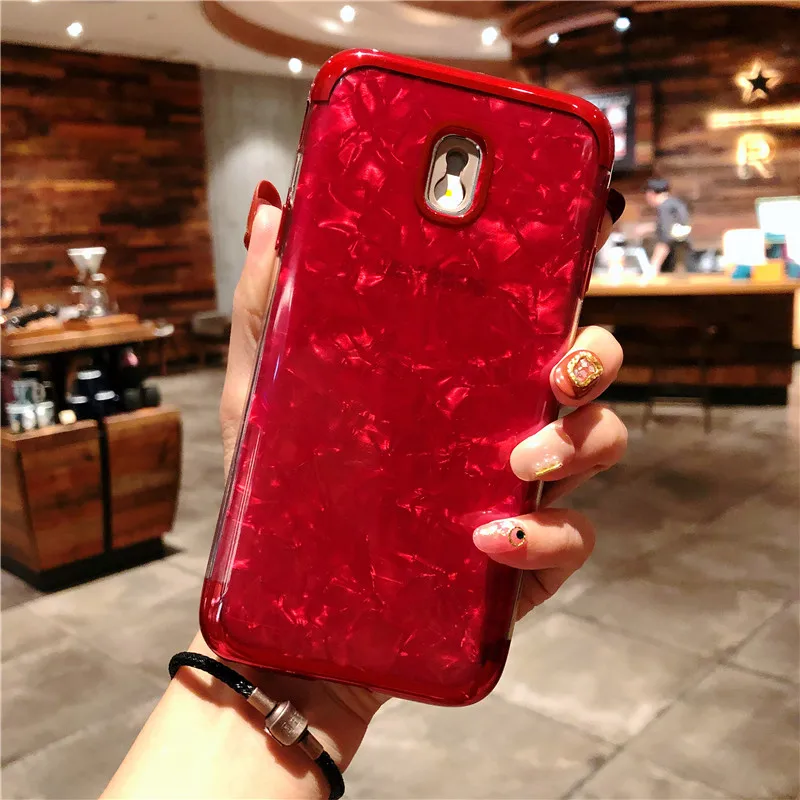 Блестящий Мраморный Силиконовый ТПУ чехол для Samsung J5 J7 2016 2017 S9 S10 Lite S8 Plus S7 Edge Note 9 J4