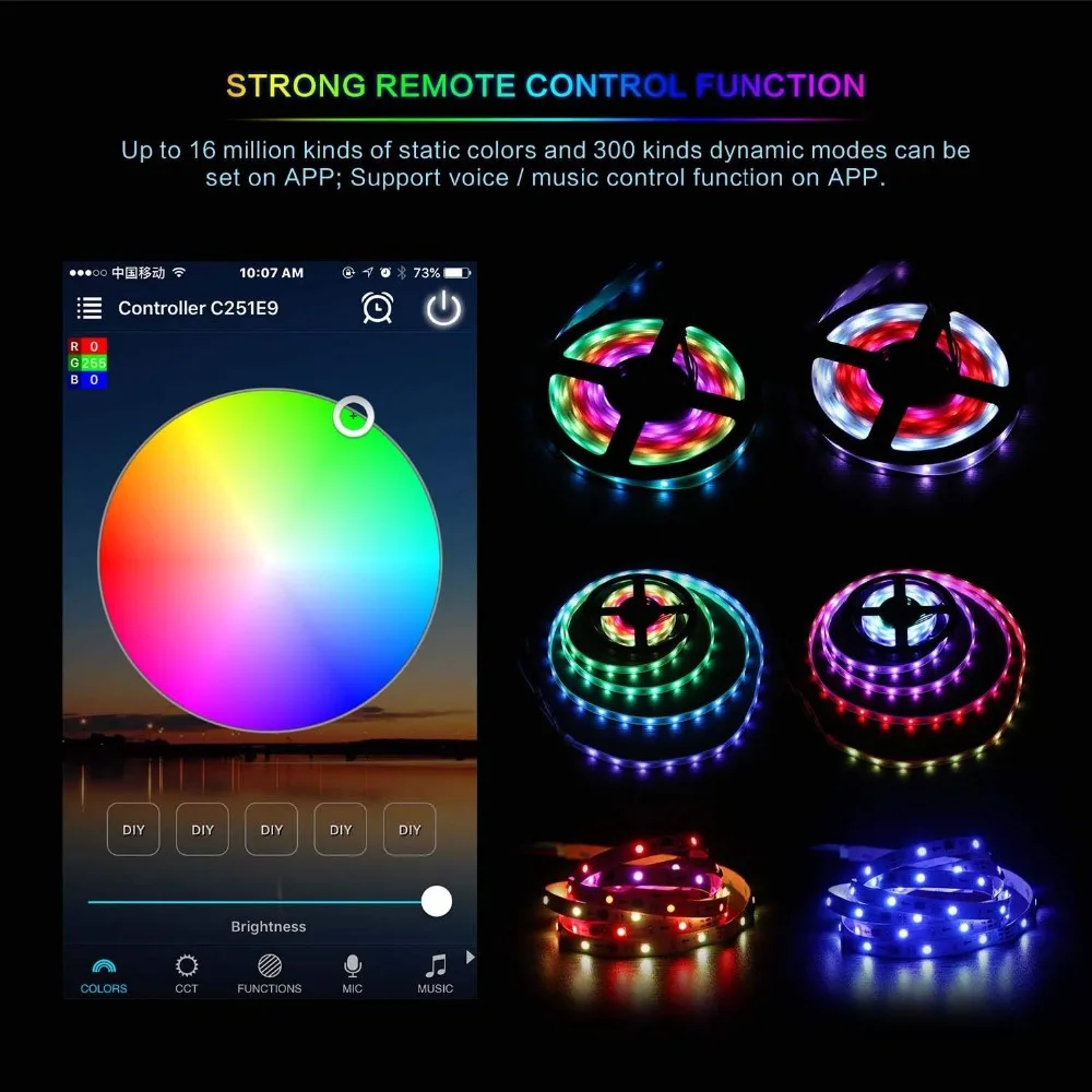WiFi LED Magic controller Music Smart iOS Android APP DC5V 12В 24В для WS2801 WS2811 LDP6803 SK6812 WS2812B IC Светодиодная