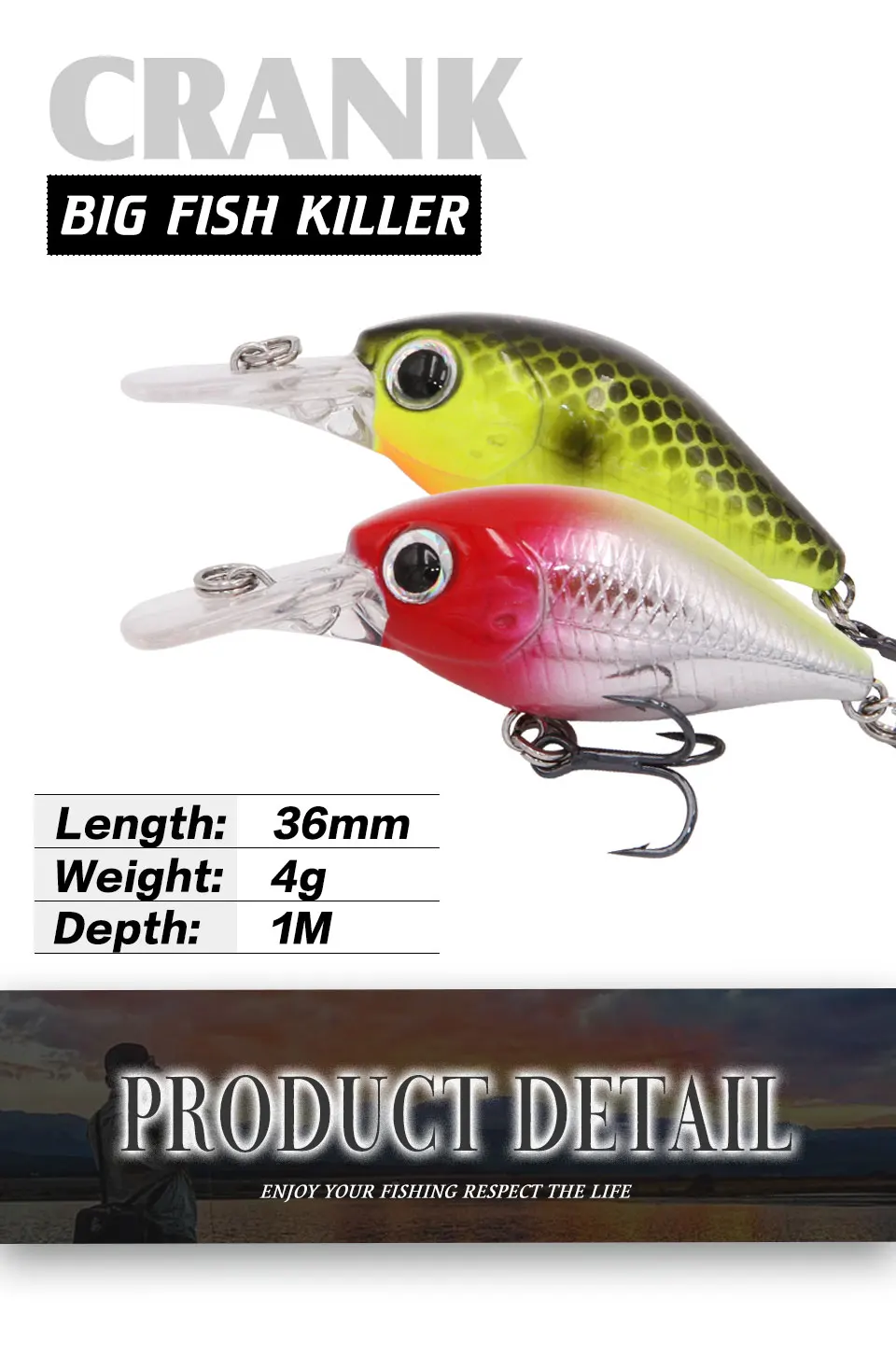 TacklePRO C10 качество, профессиональная 4 г кренкбейт, приманка для рыбы, 3,6 см, разные цвета, соленая вода, 6 цветов, приманки dive1m