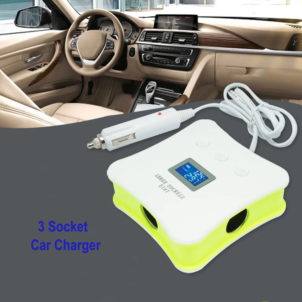Автомобильное зарядное устройство прикуриватель один для трех 4usb