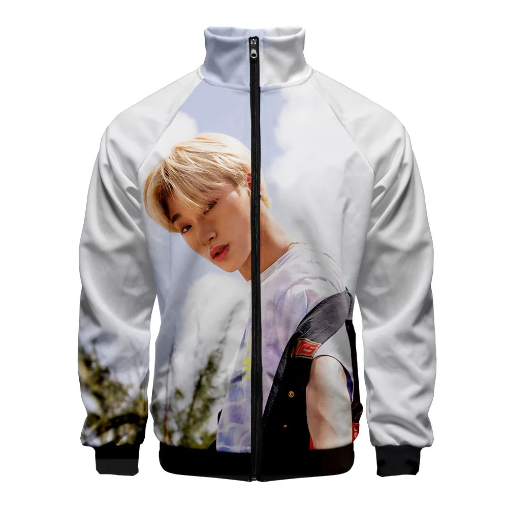 Moletom Корейский KPOP ATEEZ альбом 3D печатная куртка на молнии для женщин и мужчин Harajuku