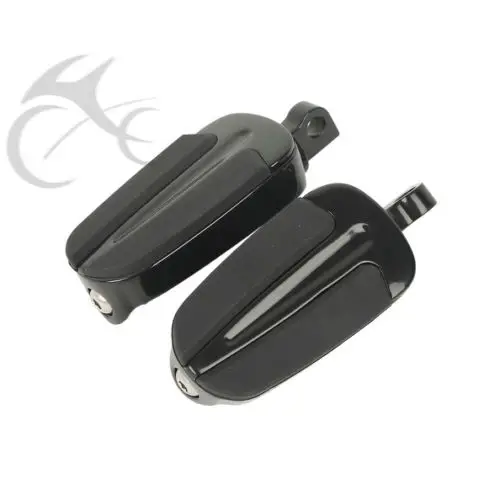 Черные подножки для мотоцикла 10 мм Harley Davidson Softail Fat Boy Dyna Sportster XL Electra Glide Classic