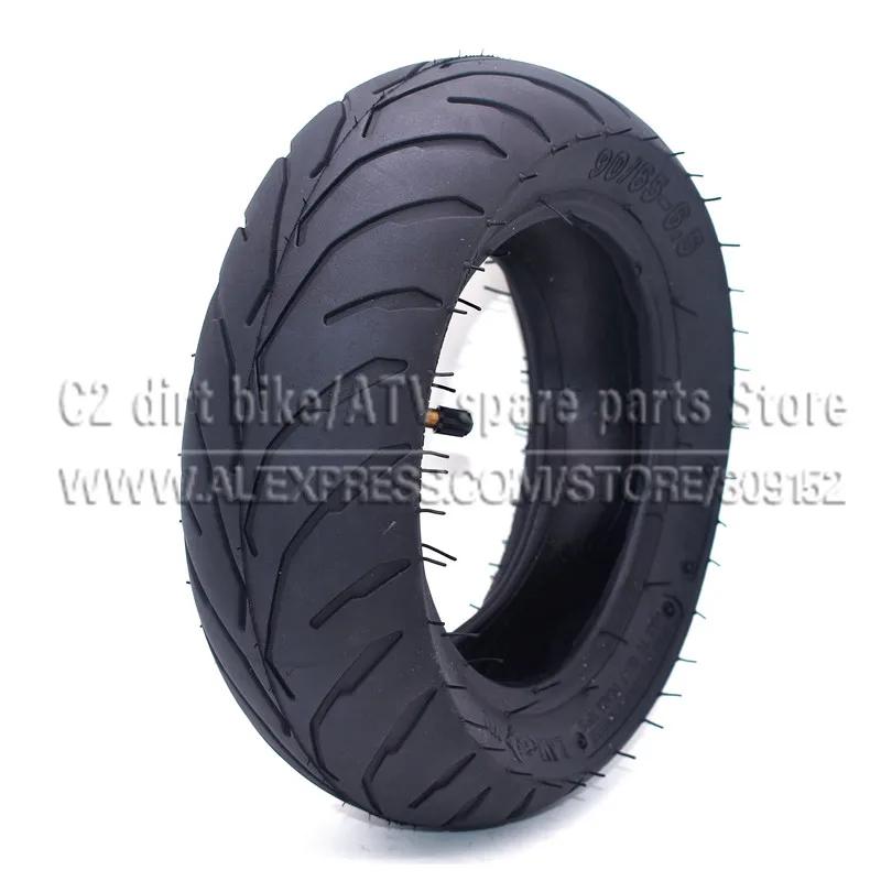 

90/65 - 6.5 Front Tire and Universal Inner Tube 110/90-6.5 Inner Tube Bent Valve for 49cc Mini Dirt Bike e Scooter Mini Moto