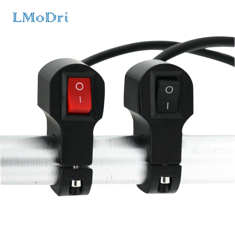 

LMoDri Wholesale Universal Motorcycle Switches 22mm Handlebar Switch Fog Spot Light ON-OFF Button Sport Dirt E-Bike Interrupteur