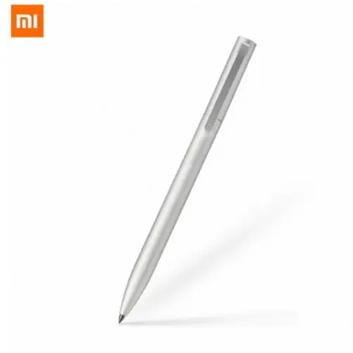 Mijia Silver Pen Оригинальная металлическая ручка Xiao mi, mi jia, 0,5 мм, ручка для подписи, OEM, сменная ручка, чернила синего и красного цвета, высокое качество, для mi, металлическая ручка для письма - Цвет: Mijia Silver Pen