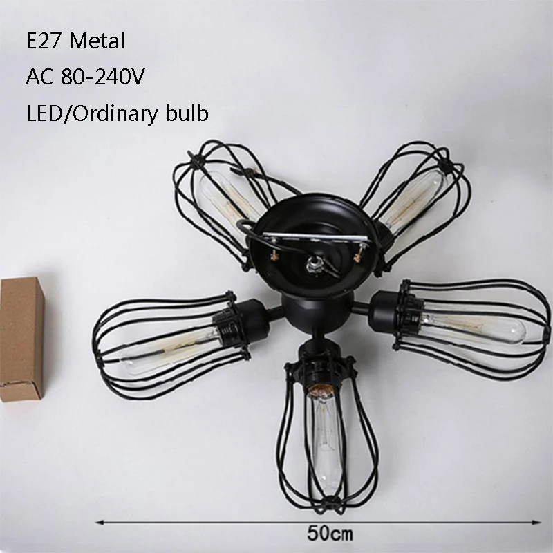 Промышленная современная новинка потолочный светильник Led E27 простые черные