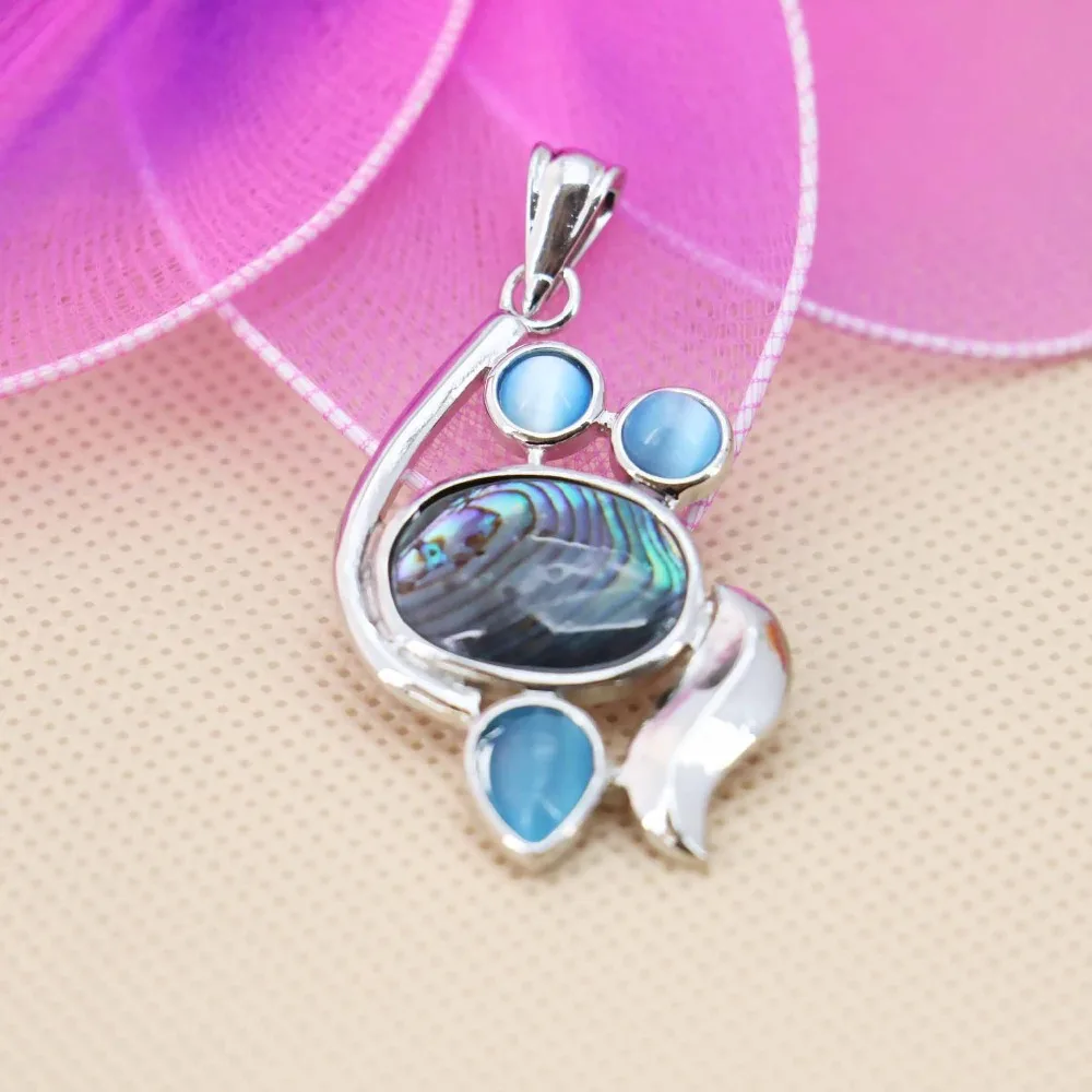 Лидер продаж подвески с ракушками из натурального абалона 25 х38 мм короткое